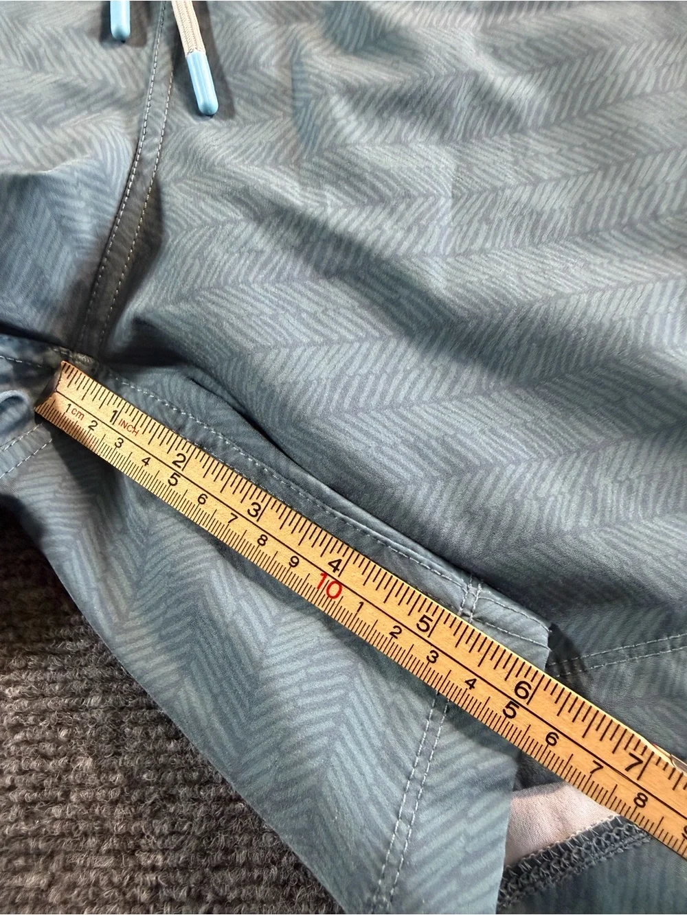 SSCO Swim Shorts Large Gray Print 5.5